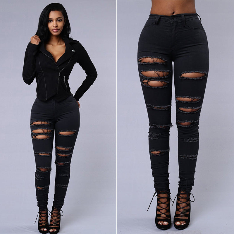 American ripped jeans women's pants