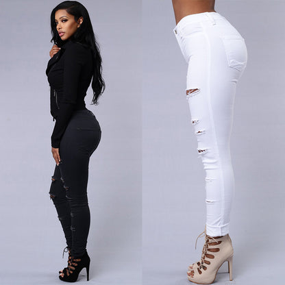 American ripped jeans women's pants