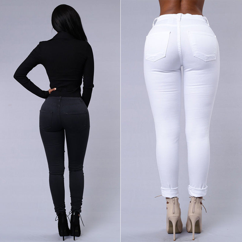 American ripped jeans women's pants