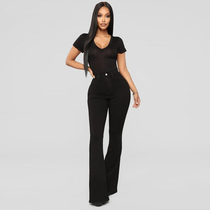 American jeans women's high-waisted elastic slim-fitting pants