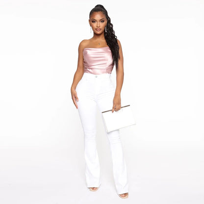 American jeans women's high-waisted elastic slim-fitting pants