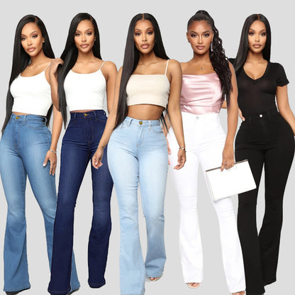American jeans women's high-waisted elastic slim-fitting pants